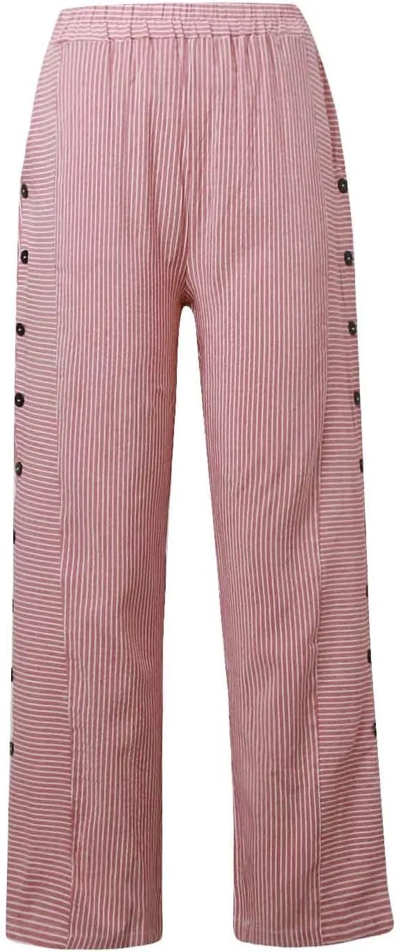 Linen Capris Women Lightweight Drawstring Elastic Waist Casual Capri Pants Baggy 2025 Trendy Summer Straight Trousers