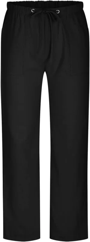 Linen Dress Pants Men Slim Fit Straight Leg Trousers Elastic Waist Lounge Pants Breathable Summer Pants Casual Pants
