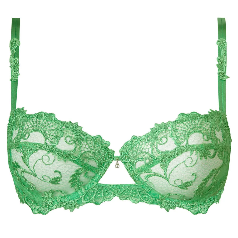 Lise Charmel 'Dressing Floral' Green Half Cup Bra