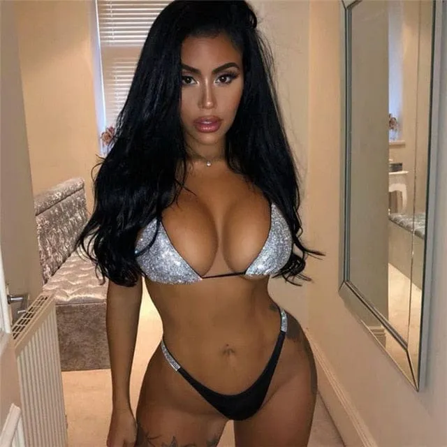 Luxury Crystal Diamond Bikini Set