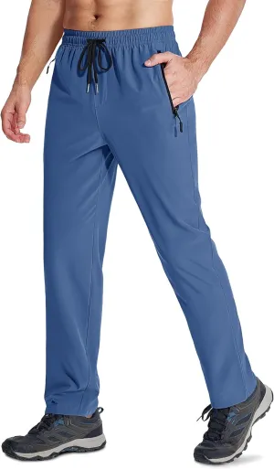 MAGCOMSEN Mens Hiking Pants Quick Dry Lightweight Water Resistant Outdoor Pants with 3 Zipper Pockets