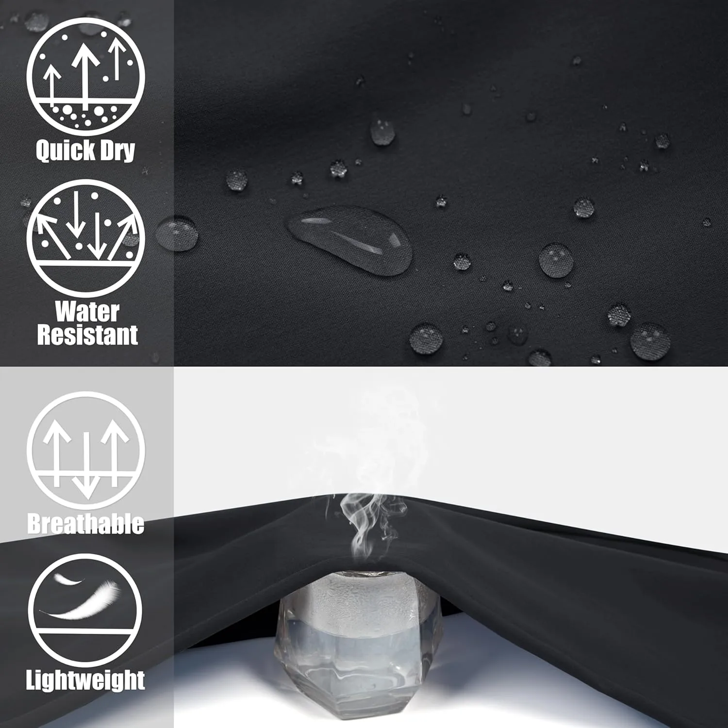 MAGCOMSEN Mens Hiking Pants Quick Dry Lightweight Water Resistant Outdoor Pants with 3 Zipper Pockets