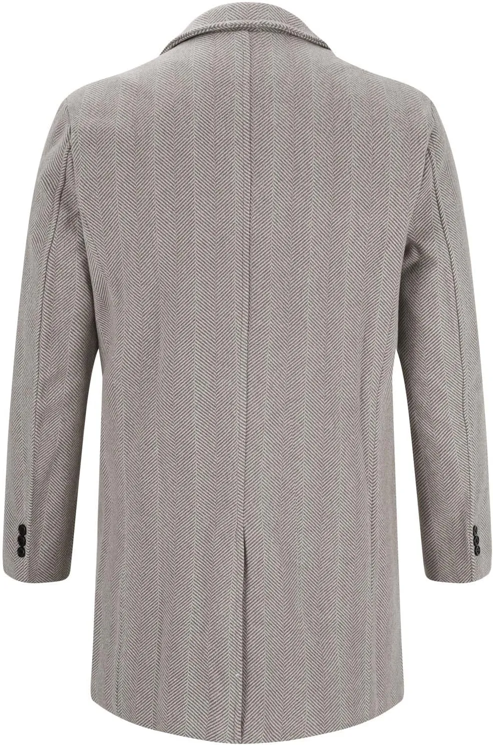 Man's Double Breasted Trench Coat Oversized Casual Windbreaker Lapel Long Jacket Overcoat Notched Lapel Collar Coats