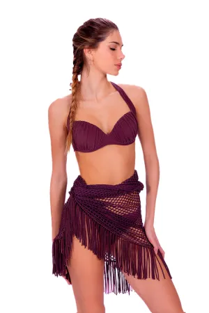 Marsala Fish Net Flapper Sarong