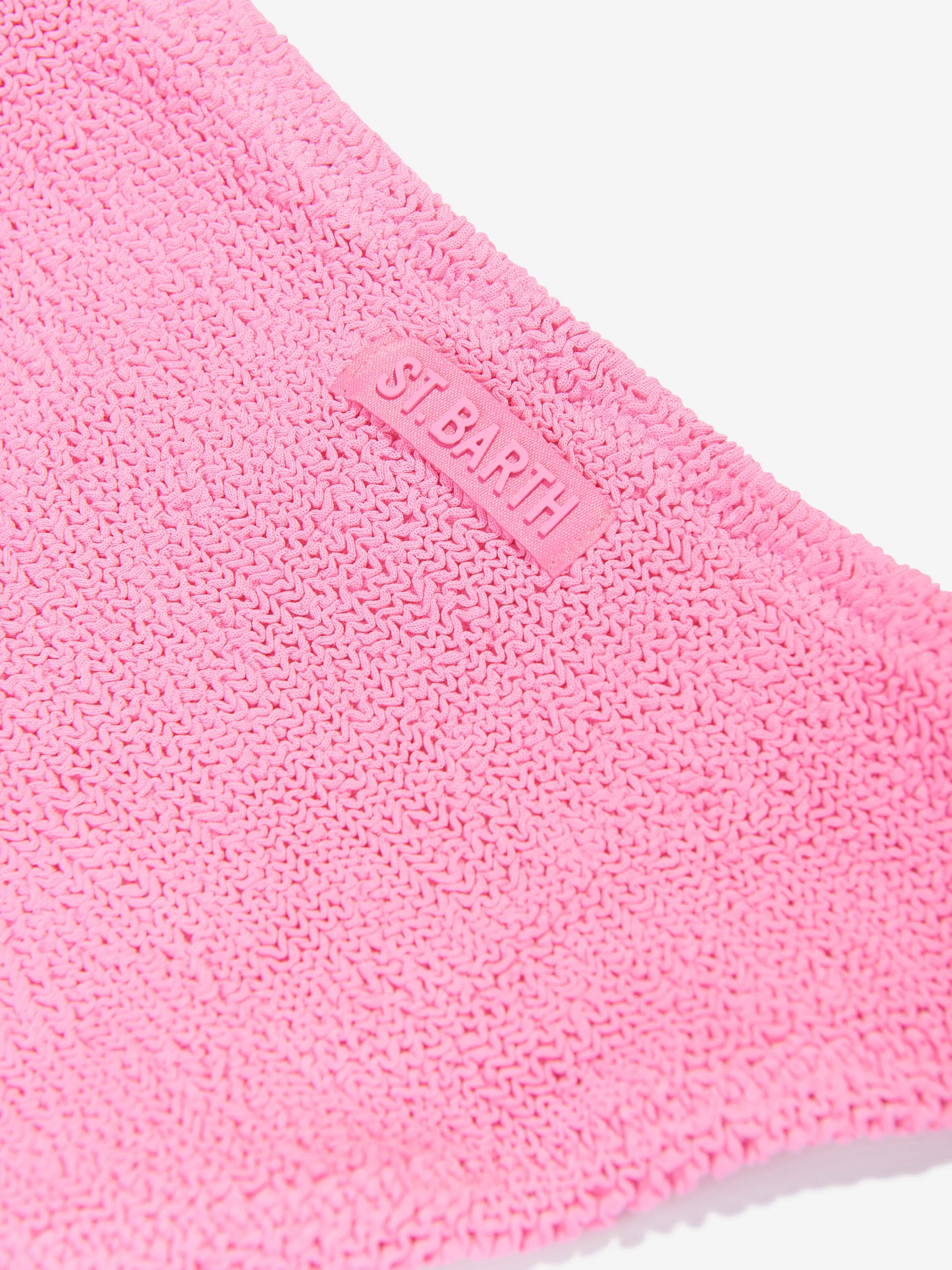 MC2 Saint Barth Girls Crinkle Halter Bikini in Pink
