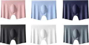 Men Briefs Breathable Ice Silk Boxers Shorts Bikinis Seamless Underwear