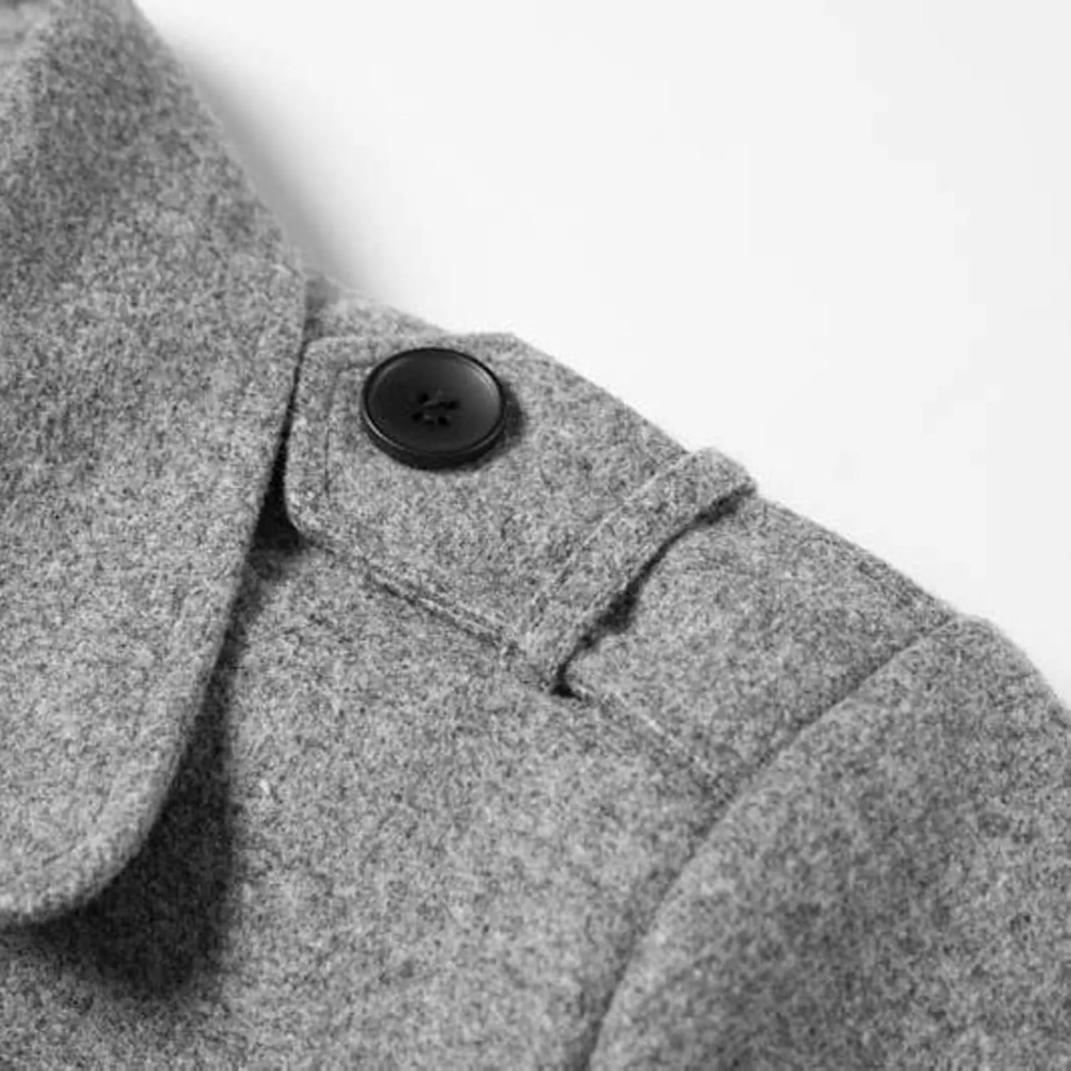 Men Mid Length Trench Coat Double Breasted Trench Coat Big and Tall Wool Coat Lapel Cardigan Jacket with Belt