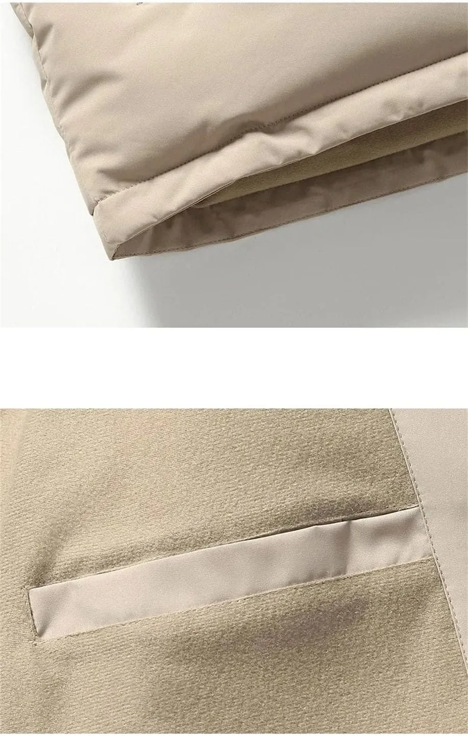 Men Patchwork Corduroy Stand Collar Cotton-Padded Warm Casual Sports Thick Parka Coat