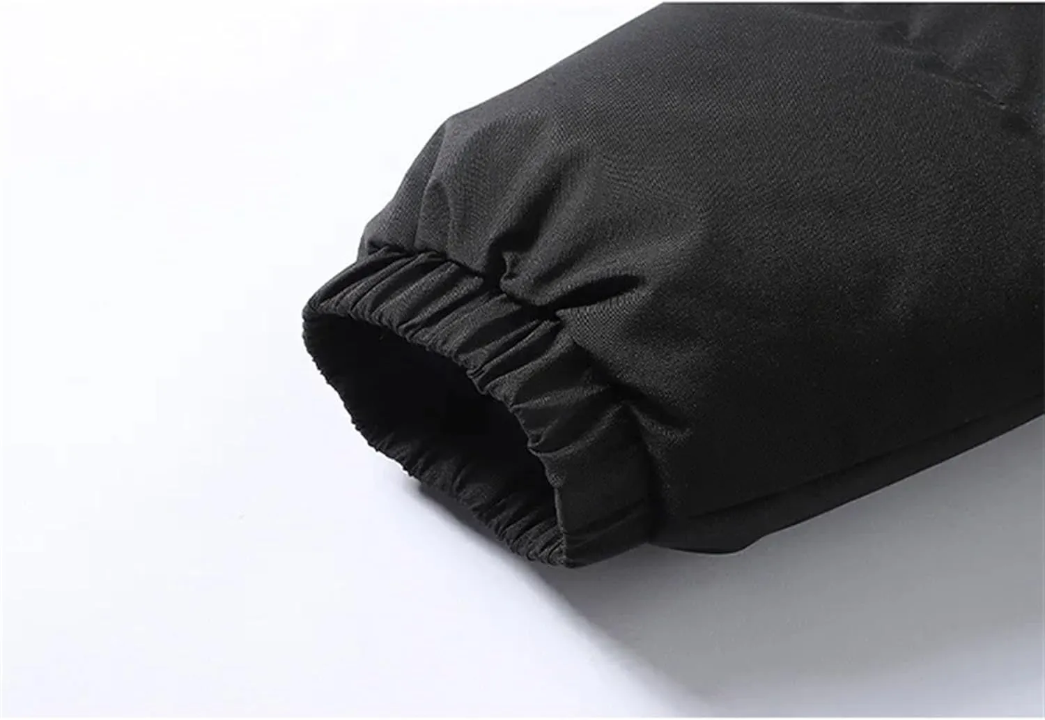 Men Solid Color Button Stand Collar Cotton-Padded Thick Casual Warm Long Sleeve Parka Coat