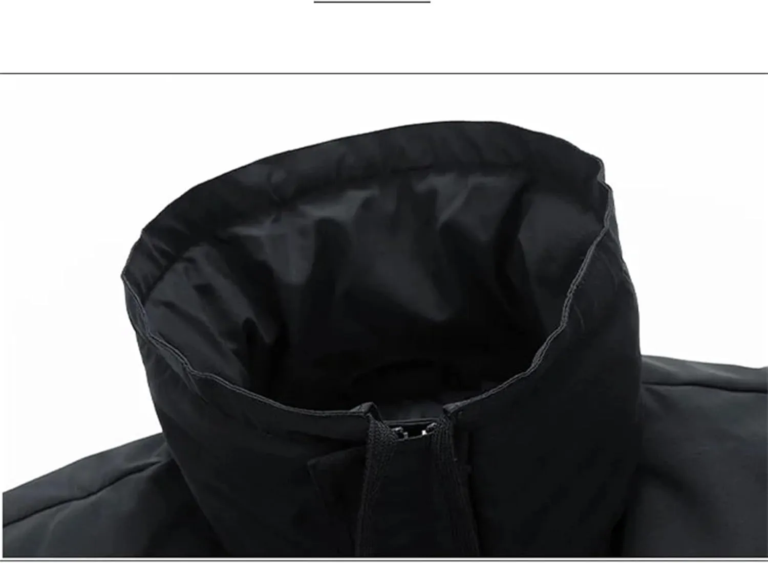 Men Stand Colar Solid Color Cotton-Padded Thick Warm Casual Long Sleeve Parka Coat