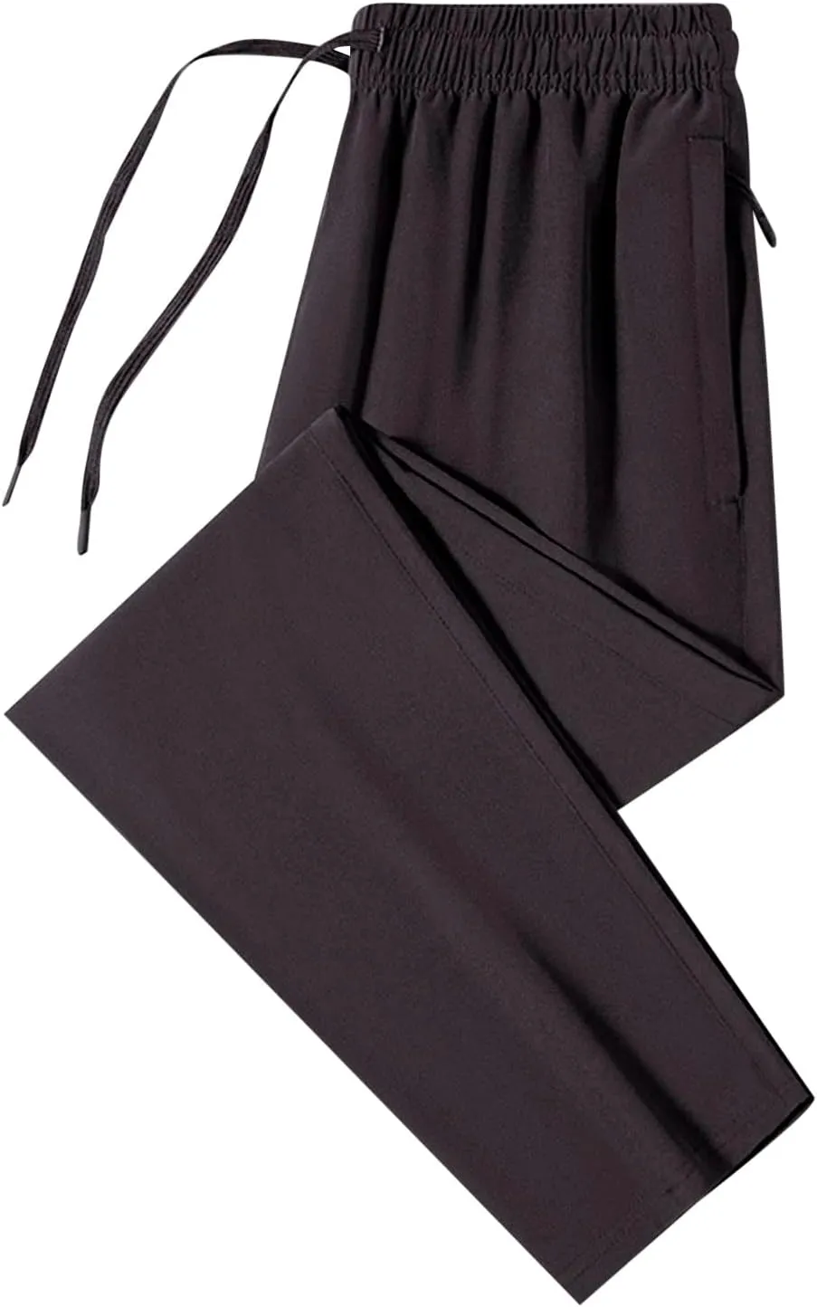 Men's Athletic Pants Thin Lightweight Quick Dry Pants Loose Ice Silk Solid Sports Trousers Straight Leg Cargo Pant