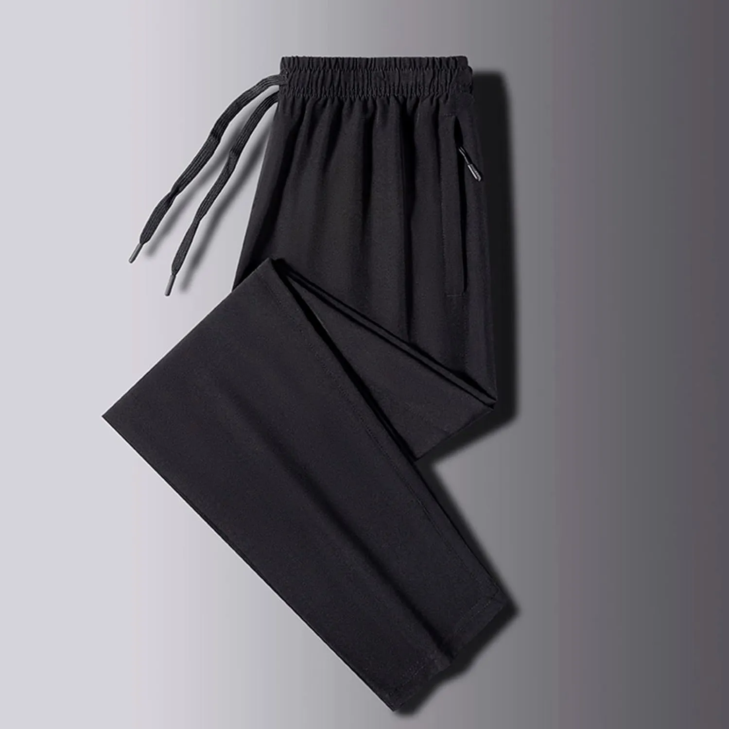 Men's Athletic Pants Thin Lightweight Quick Dry Pants Loose Ice Silk Solid Sports Trousers Straight Leg Cargo Pant