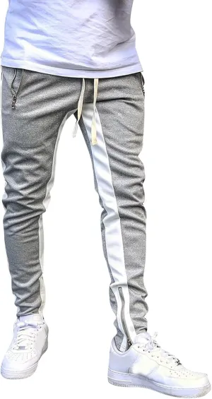 Mens Autumn Winter Cargo Joggers Stretch Pants Casual Twill Cotton Elastic Drawstring Outdoor Hiking Sweatpants
