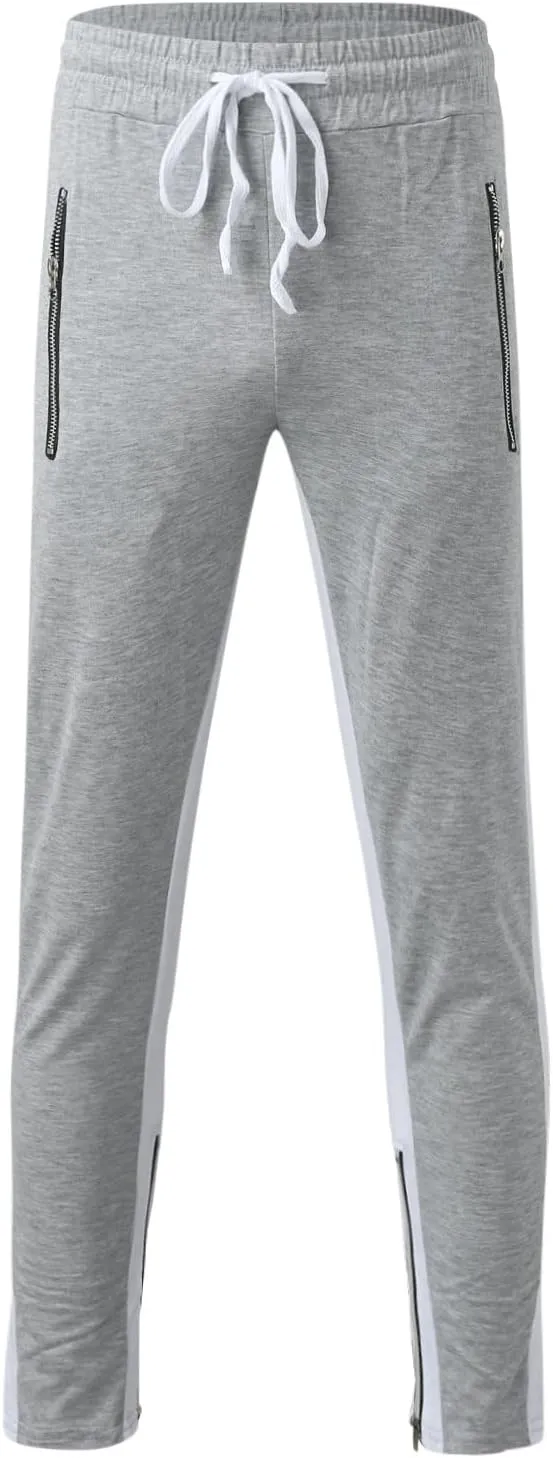 Mens Autumn Winter Cargo Joggers Stretch Pants Casual Twill Cotton Elastic Drawstring Outdoor Hiking Sweatpants
