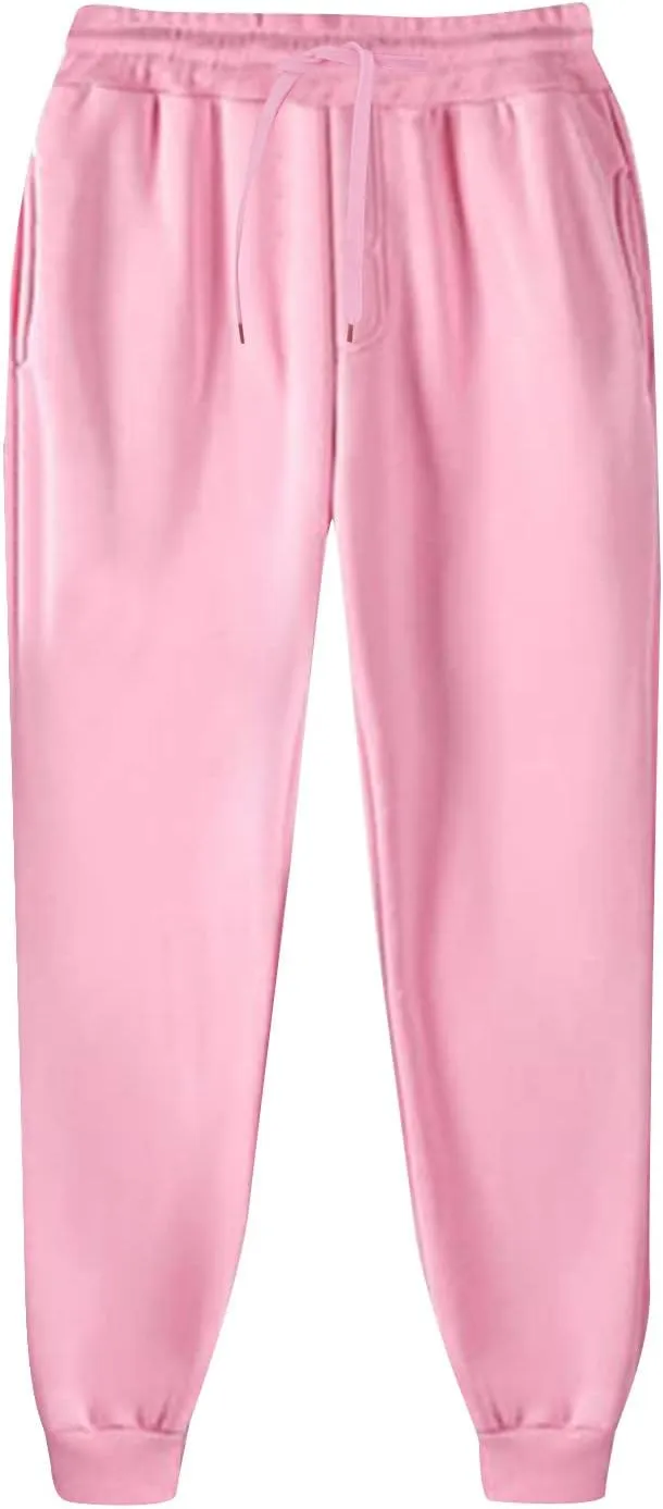 Men's Autumn Winter Pants Color Trousers Drawstring Athletic Joggers Sweatpants Outdoor Wearing Pants with Pockets