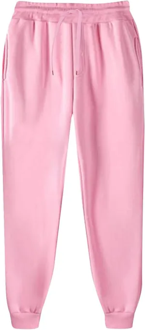 Men's Autumn Winter Pants Color Trousers Drawstring Athletic Joggers Sweatpants Outdoor Wearing Pants with Pockets