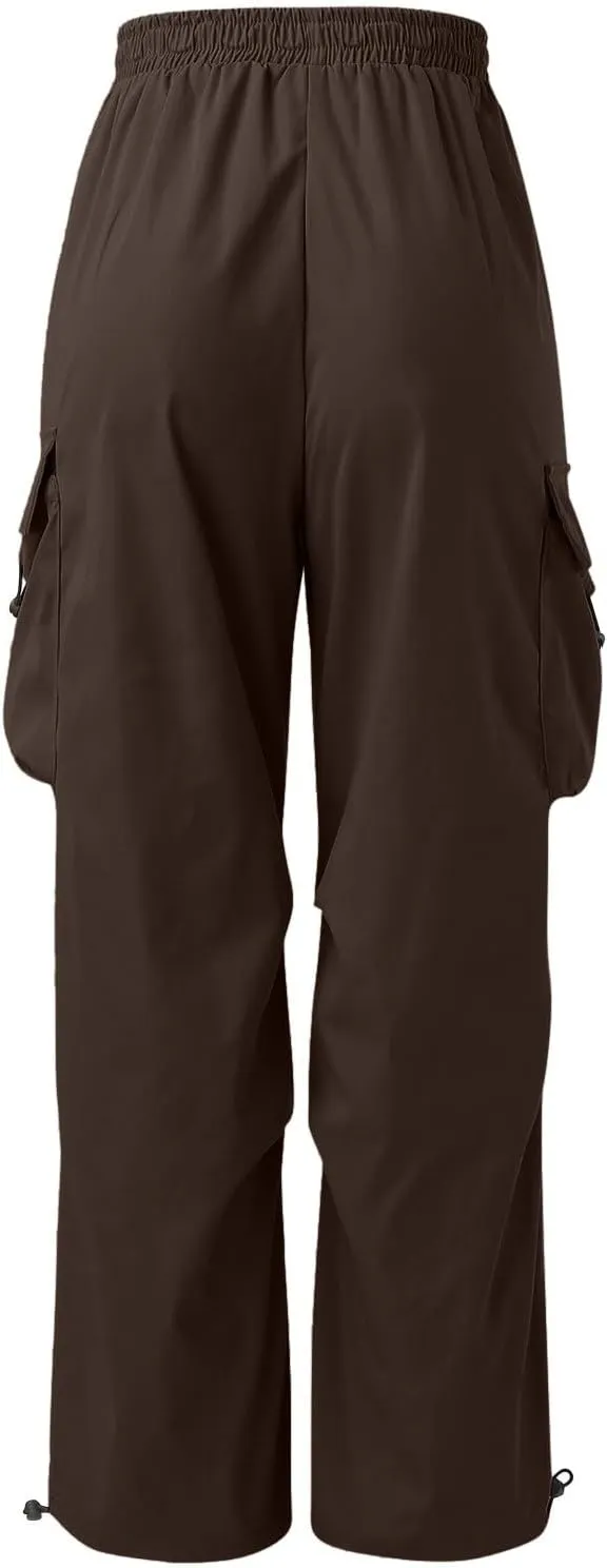 Mens Baggy Cargo Pants Parachute Pants Causal Loose Fit Joggers Trendy Harem Pants Hip Hop Streetwear with Pockets