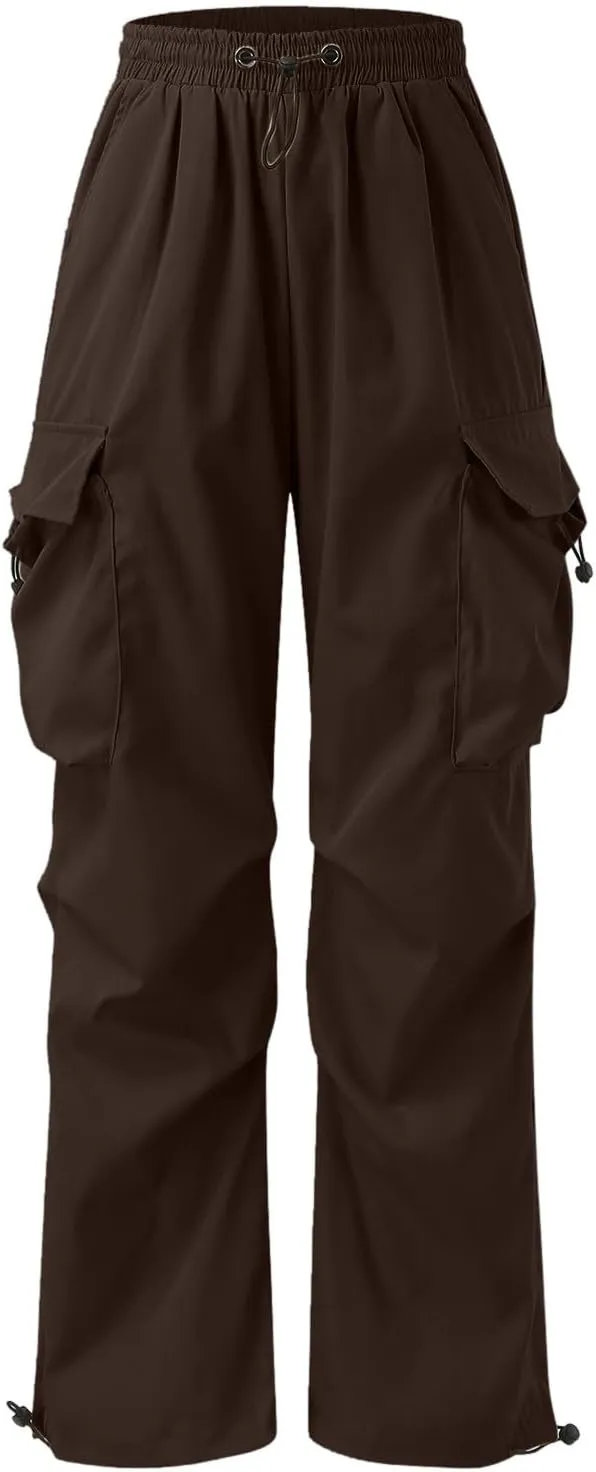 Mens Baggy Cargo Pants Parachute Pants Causal Loose Fit Joggers Trendy Harem Pants Hip Hop Streetwear with Pockets