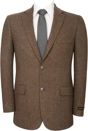 Men's Blazer Sport Coat Classic Fit Wool Blend 2 Button Business Suits Jacket