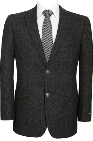Men's Blazer Sport Coat Classic Fit Wool Blend 2 Button Business Suits Jacket