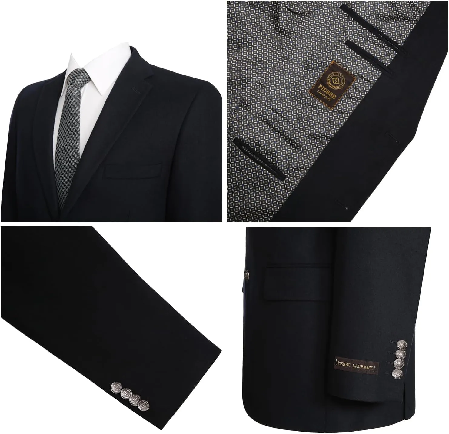 Men's Blazer Sport Coat Classic Fit Wool Blend 2 Button Business Suits Jacket