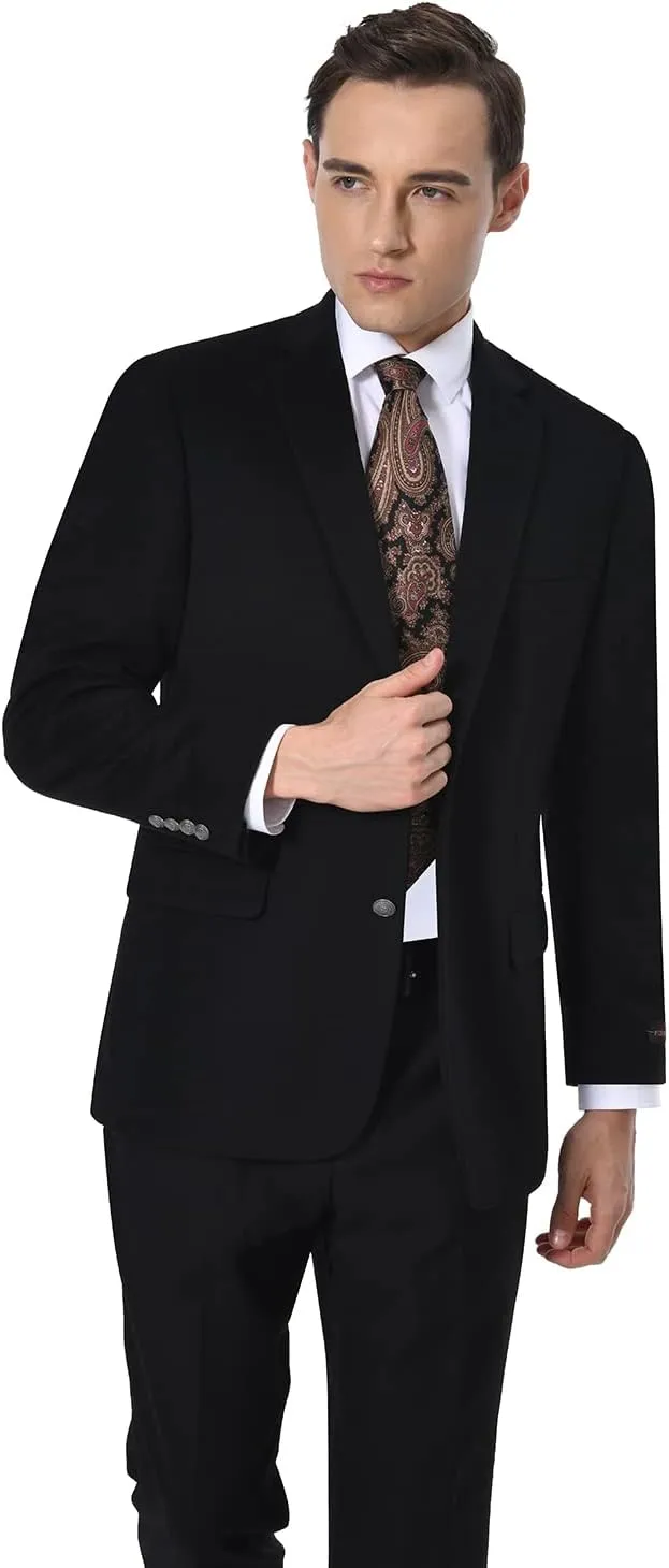 Men's Blazer Sport Coat Classic Fit Wool Blend 2 Button Business Suits Jacket