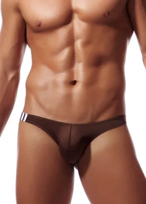 Men's Bulge Pouch Ice Silk Bikinis Low Rise Briefs Underwear