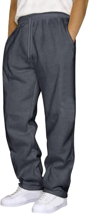 Men's Casual Pants Drawstring Waist Classic-Fit Trousers Summer Stylish Outdoor Trousers with Slack Pants