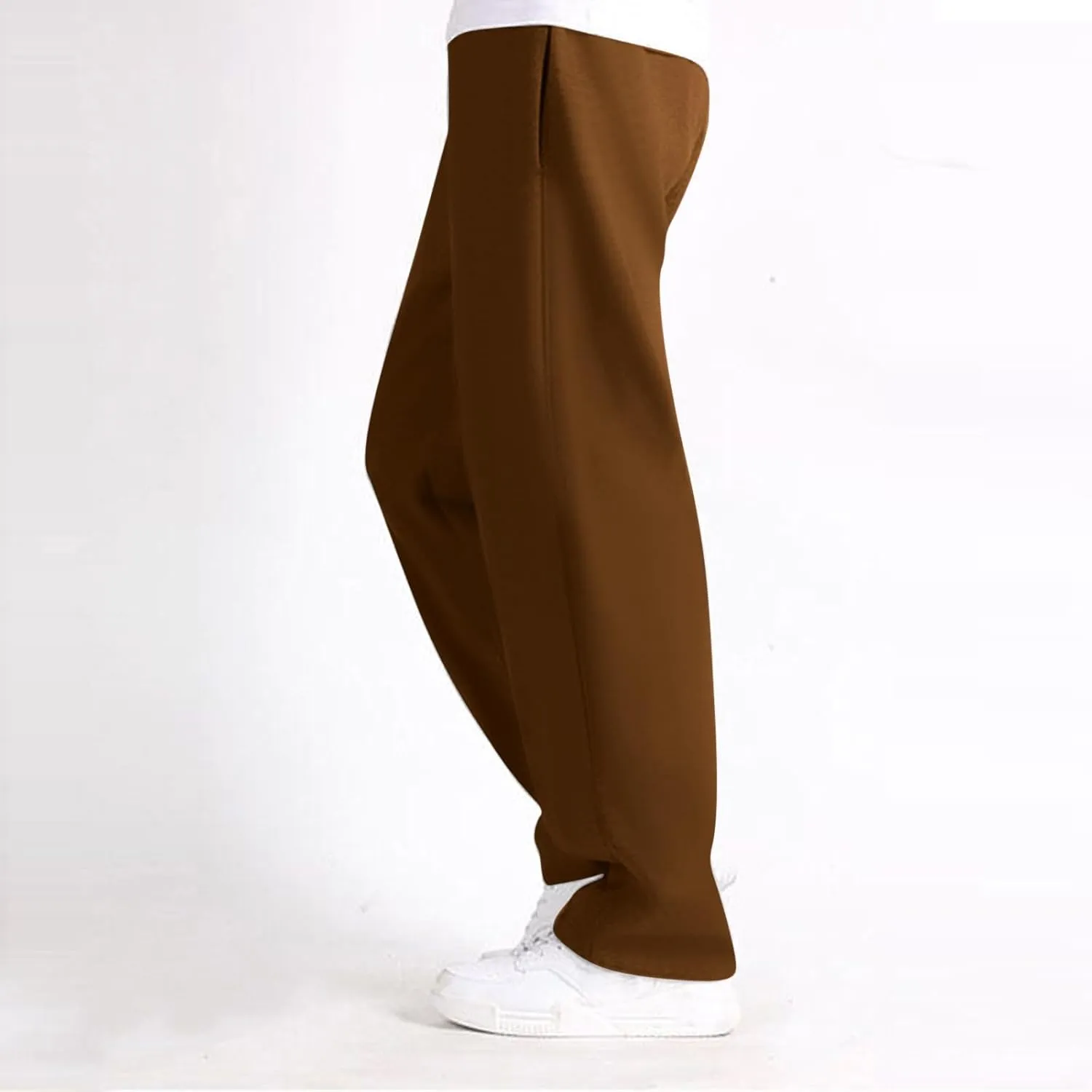 Men's Casual Pants Elastic Waist Regular Rise Sweatpants Solid Loose Leisure Summer Casual Hiking Pants