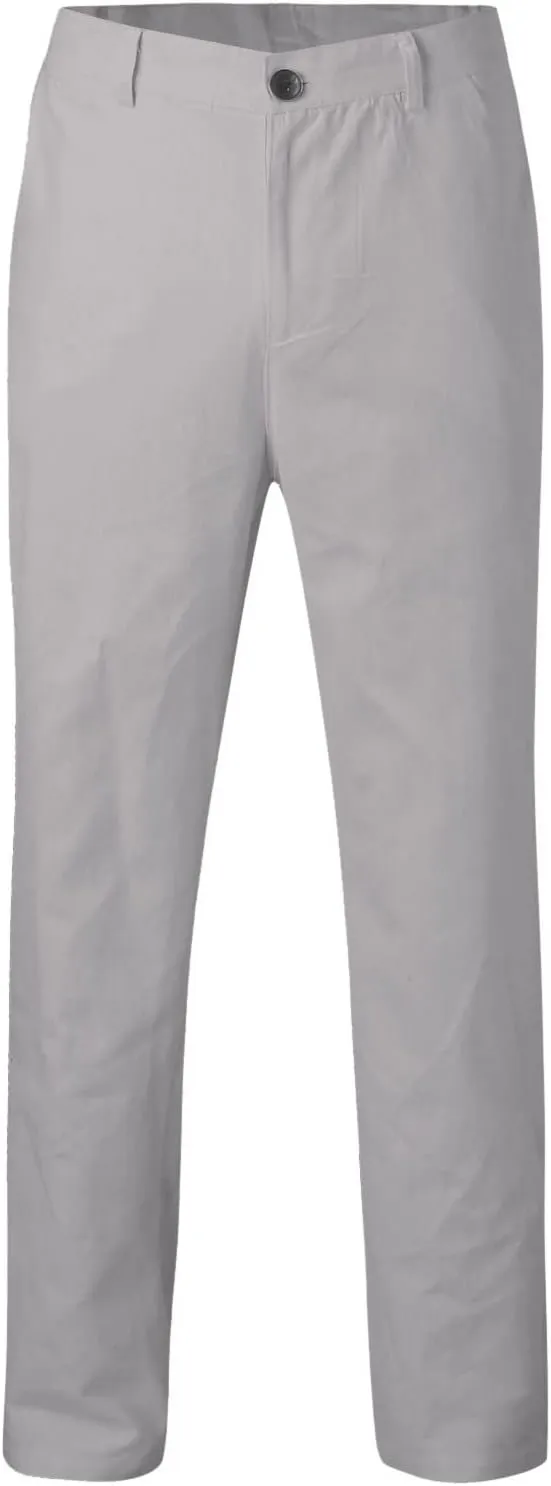 Men's Casual Pants Elastic Waisted Drawstring Classic-Fit Trousers Summer Soft Leisure Pants with Pockets