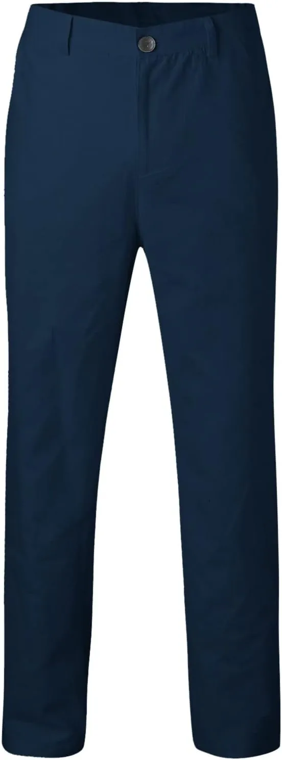 Men's Casual Pants Elastic Waisted Drawstring Classic-Fit Trousers Summer Soft Leisure Pants with Pockets