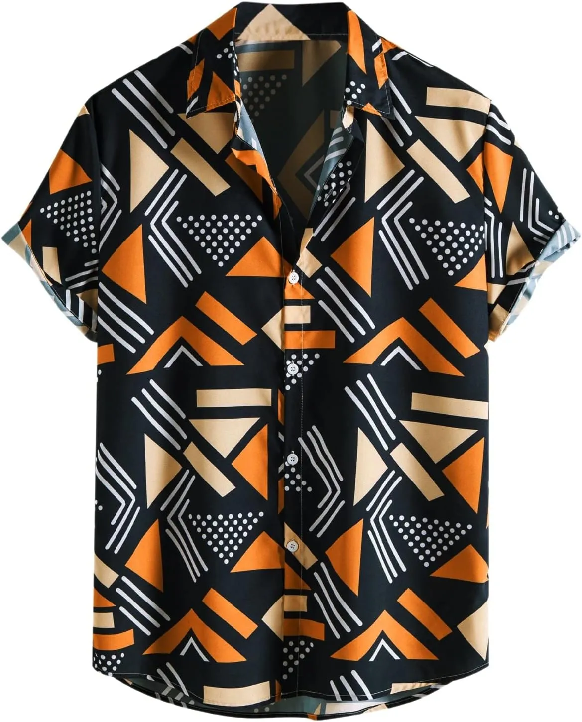 Mens Funny Hawaiian Shirts Casual Mens Bowling Shirt Print Shirts Short Sleeve Casual Button Shirt Loose Beach Shirts