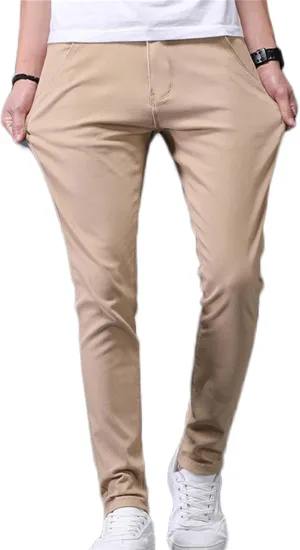 Men's Golf Pants Slim Fit Chino Pant Lightweight Stretch Quick Dry Casual Travel Work Dress Pants