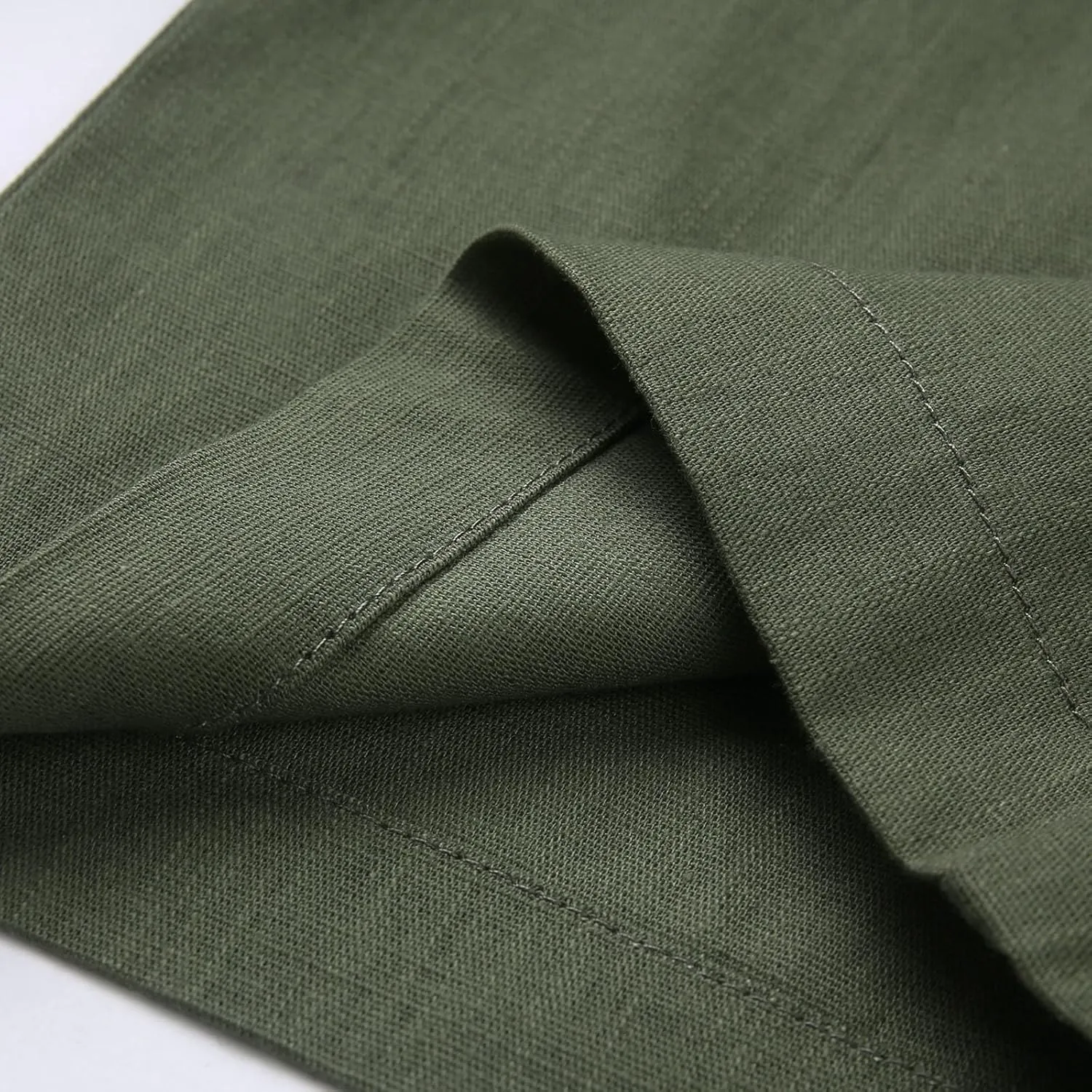 Mens Linen Drawstring Pants Elastic Waist Lightweight Pant Summer Beach Yoga Casual Loose Fit Drawstring Trouser
