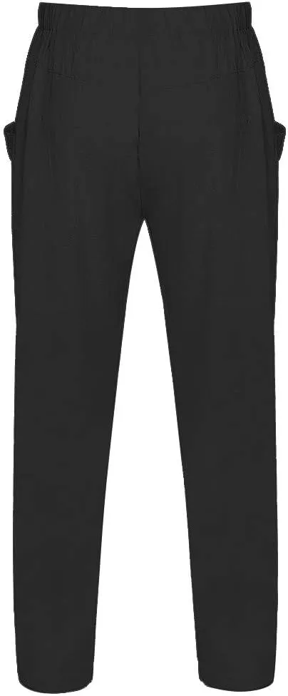 Mens Linen Pants Big and Tall Trendy Tapered Pants Lightweight Elastic Waist Joggers Casual Summer Lounge Pants