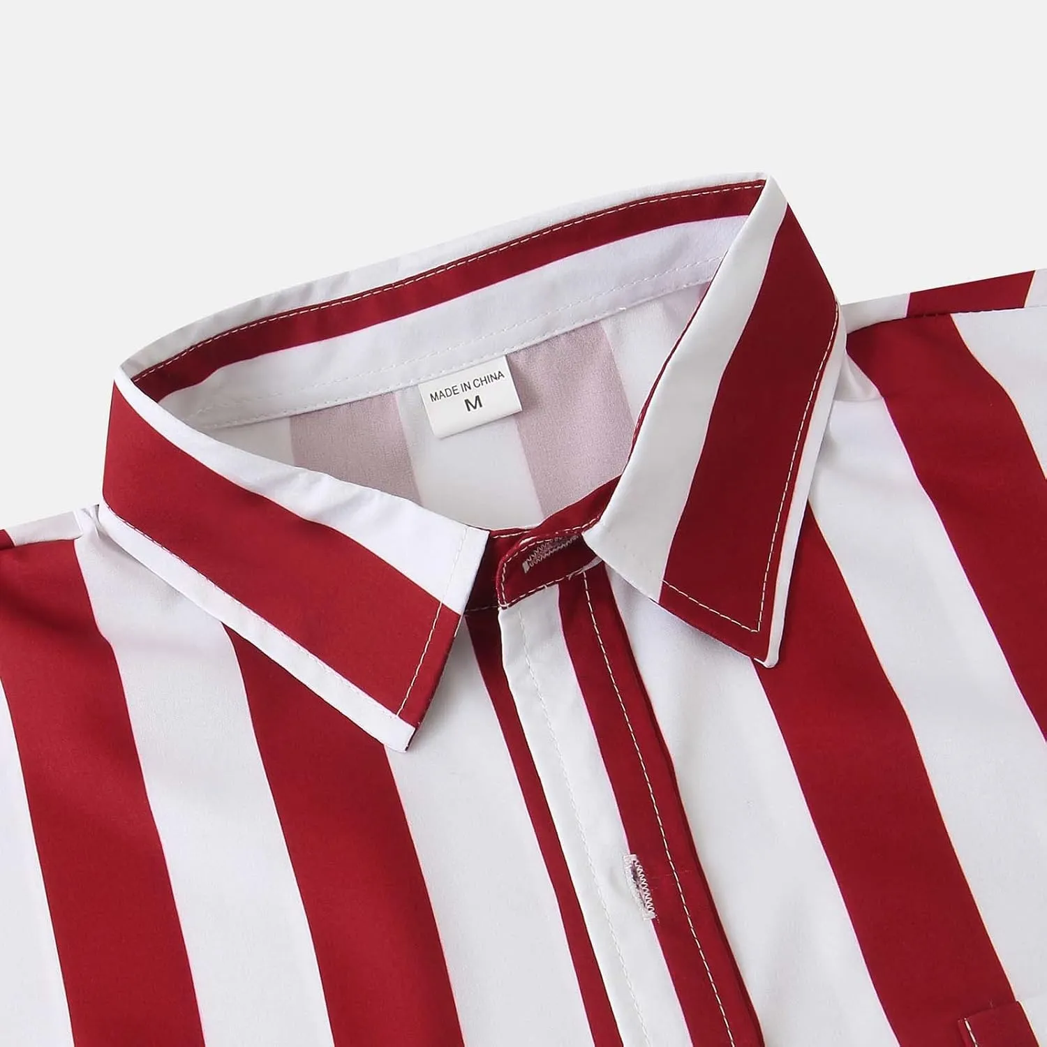 Men's Long Sleeve Shirts Stripe Button Down Pocket Lapel Quick-Dry Loose Fit Casual Classic Cool Stylish Lightweight Shirt