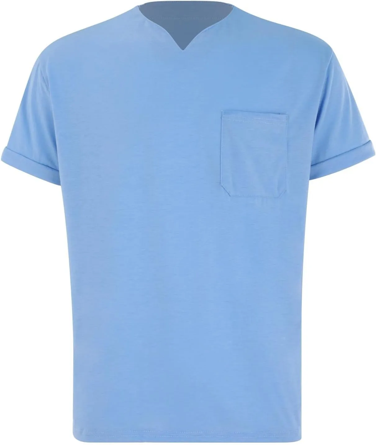 Mens Muscle Slim Fit T Shirts Short Sleeve Casual Business Work Shirts Fashion Fitness Muscle V Neck Gym Workout Tee Shirts