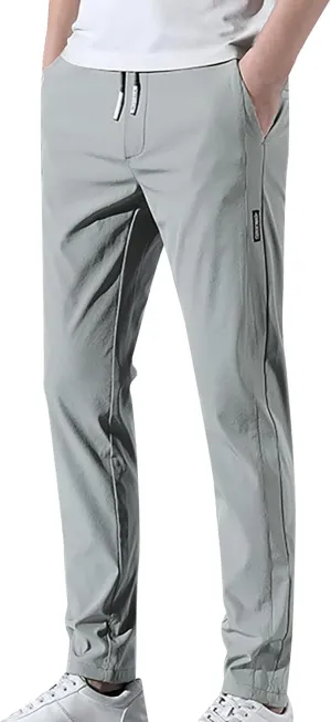 Mens Pants, Ultra Stretch Quick Drying Pants, Loose Fit Casual Jogging Trousers for Running Workout Training