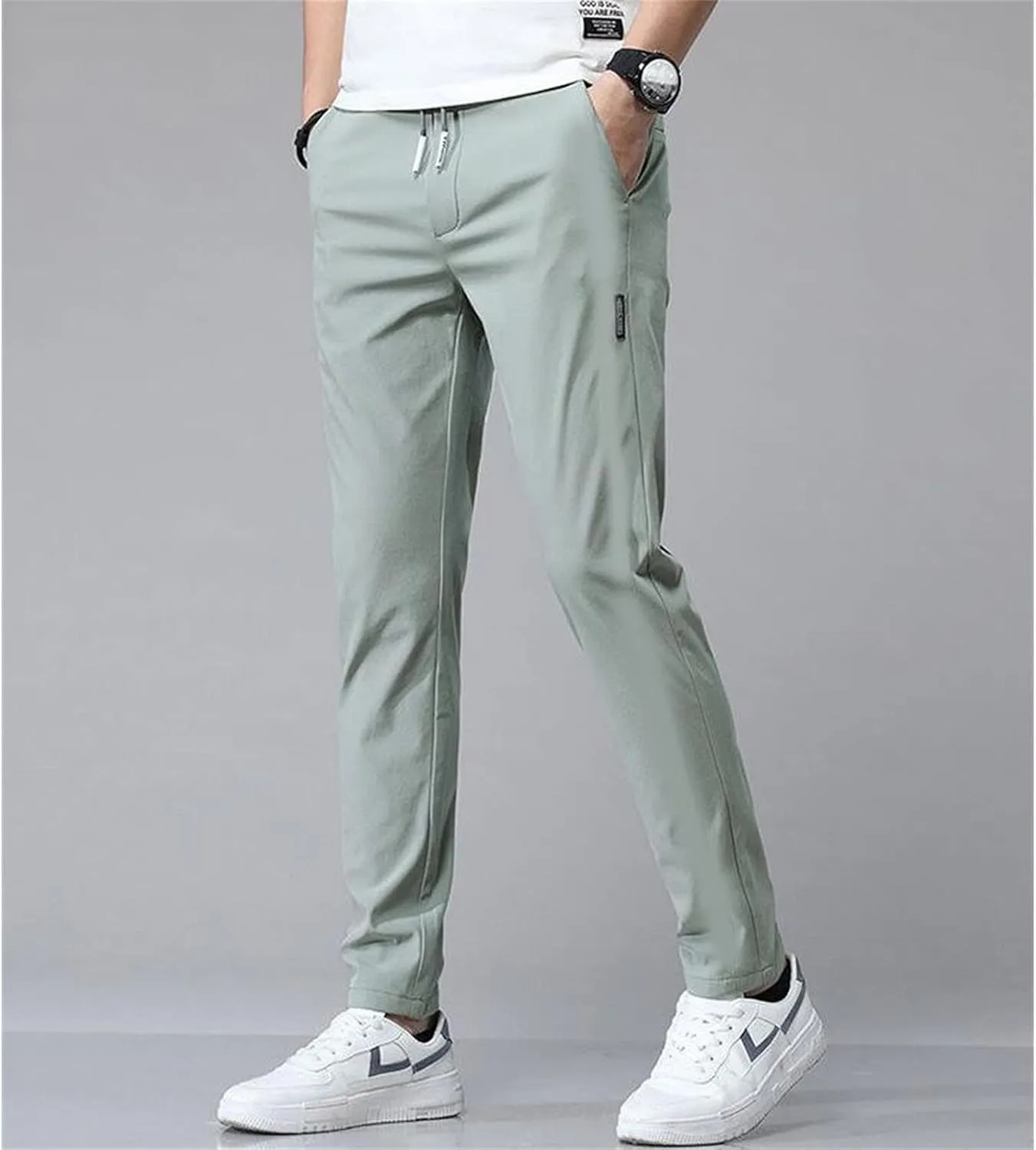 Mens Pants, Ultra Stretch Quick Drying Pants, Loose Fit Casual Jogging Trousers for Running Workout Training