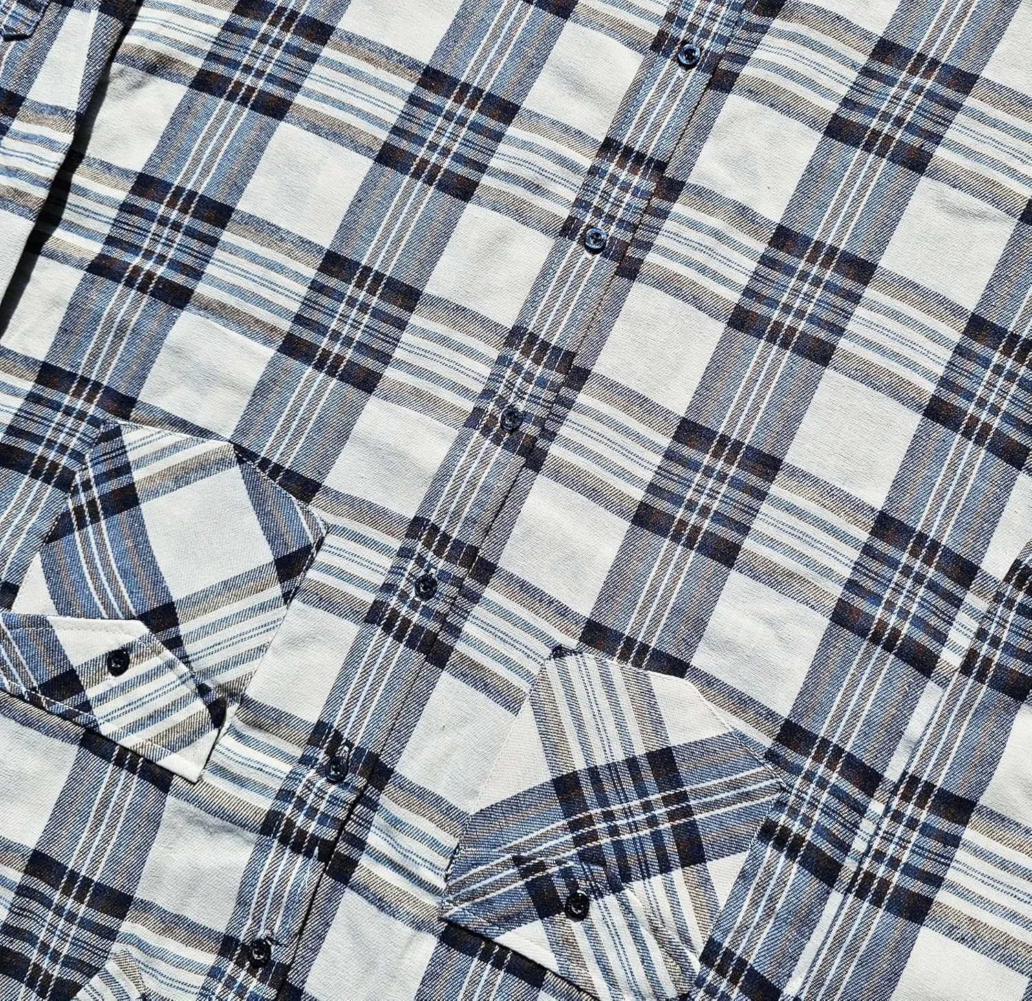 Mens Plaid Button Down Long Sleeve Flannel Shirts