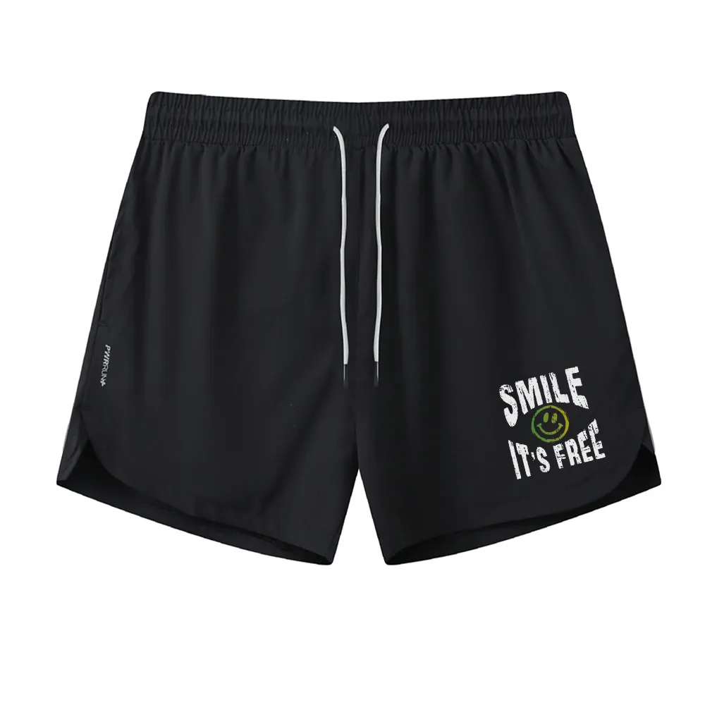 Men's Quick Dry Smile Graphic Shorts