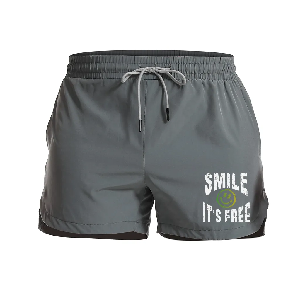 Men's Quick Dry Smile Graphic Shorts