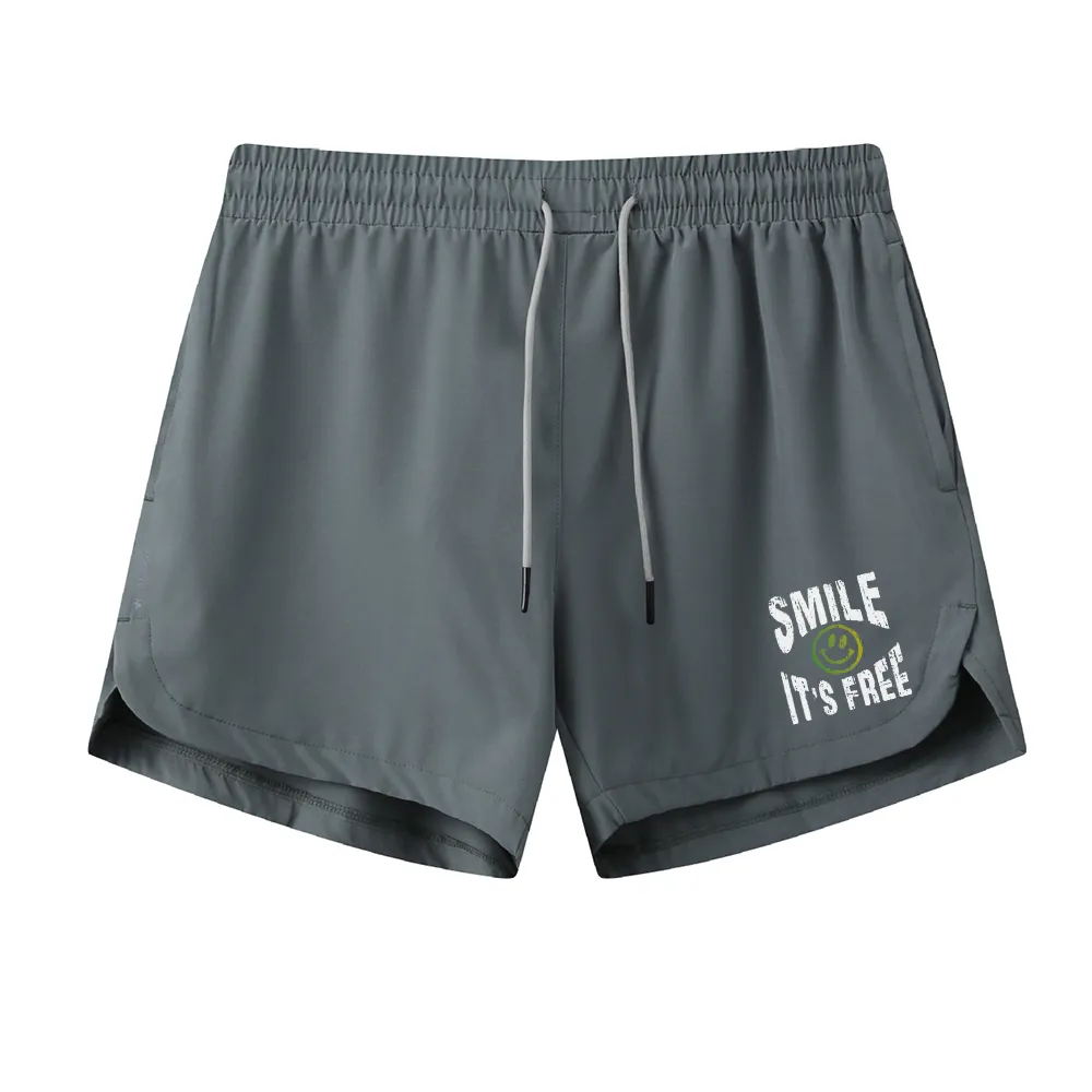 Men's Quick Dry Smile Graphic Shorts