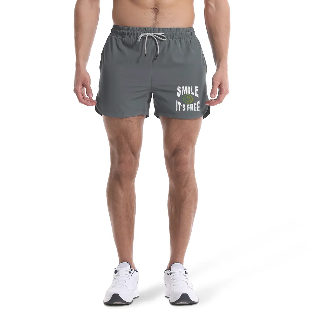 Men's Quick Dry Smile Graphic Shorts