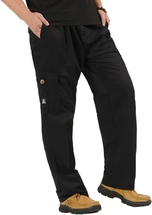 Men's Slim Cargo Pants - 2025 Mutil Pockets Joggers Tapered Hiking Work Trousers, M-6XL