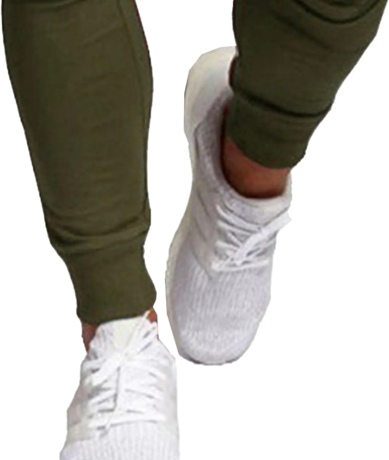 Men's Sports Jogging Stretch Pants Casual Workout Athletic Running Slack Slim Fit Sweatpants with Pockets