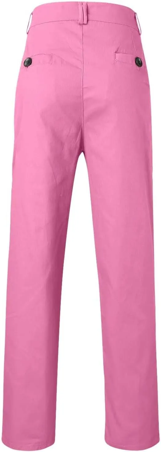Men's Straight-Fit Stretch Twill Pant, Casual Sweatpants for Men, Full Length Pants for Men, Fashion Work Pants for Men