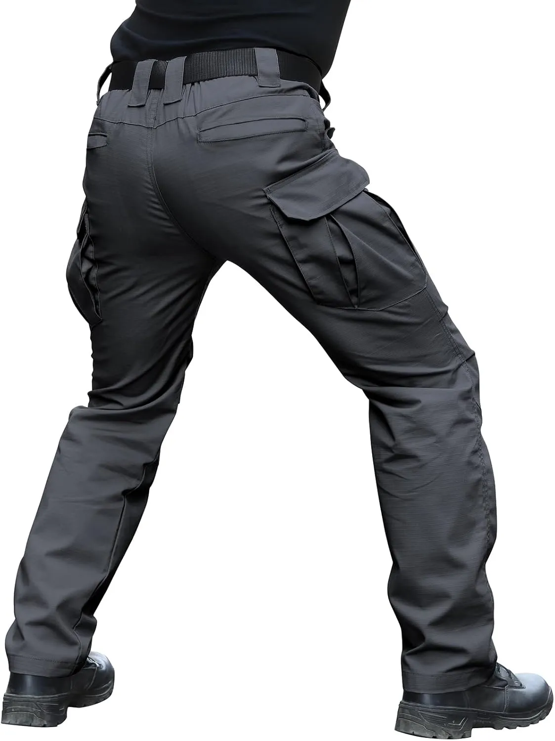 Men's Stretch Tactical Pants Water Resistant Ripstop Cargo Pants Outdoor Lightweight EDC Work Hiking Pants