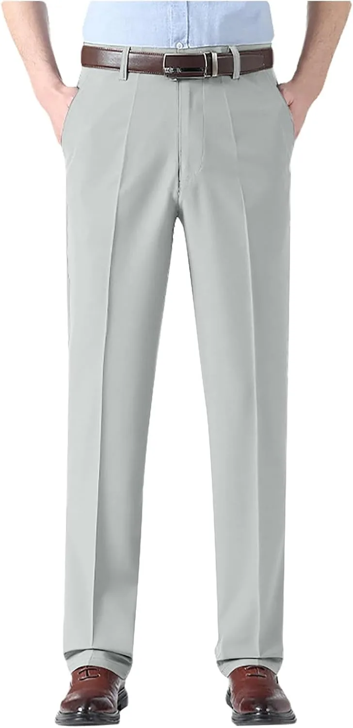 Mens Summer Golf Pants with Pockets Stretch Lightweight Quick Dry Breathable Trousers Casual Work Dress Pants for Men