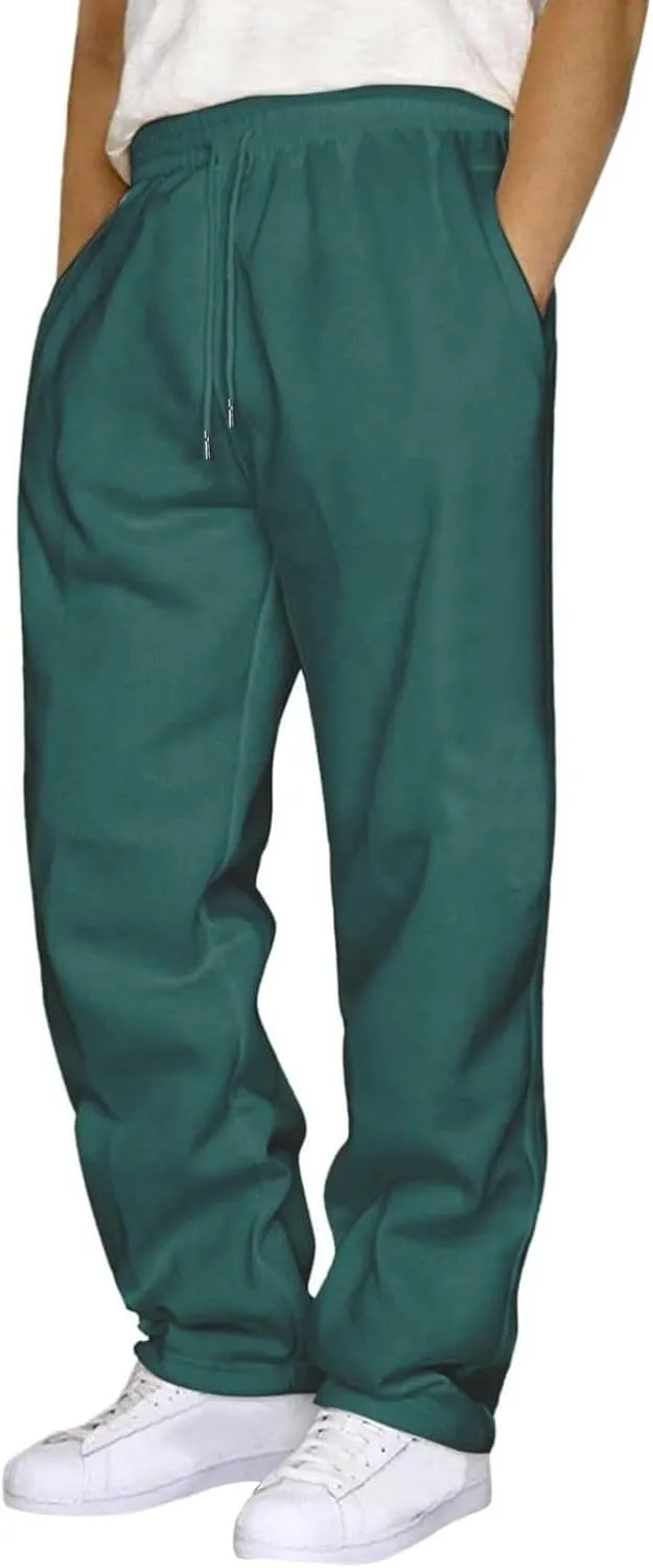Men's Sweatpants Drawstring Joggers with Pockets Workout Trousers Baggy Lounge Pant Loose Fit Sweatpants for Men